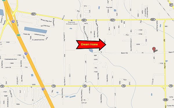 Baton Rouge St. Jude Dream Home Location Map1