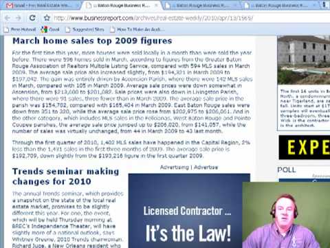 Baton Rouge Real Estate Housing News Update April 13 2010